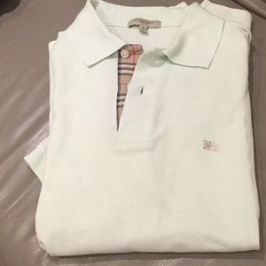 Burberry London short sleeve knit polo shirt